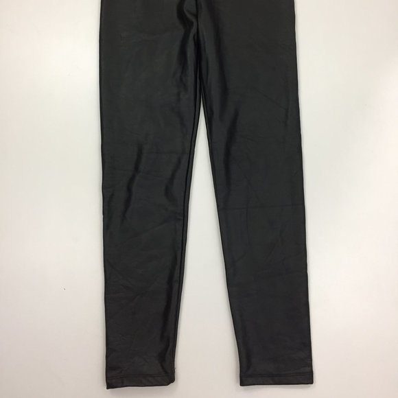 LILI SIDONIO x MOLLY BRACKEN Textured Fleece Lined Soft Faux Leather Leggings - Picture 8 of 13